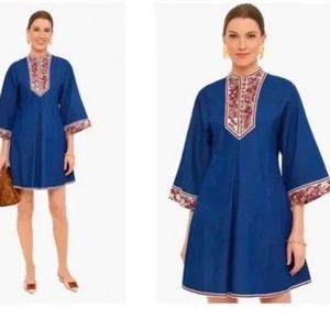 NWT Tuckernuck Indre Chambray Royal Blue Mini Dress M